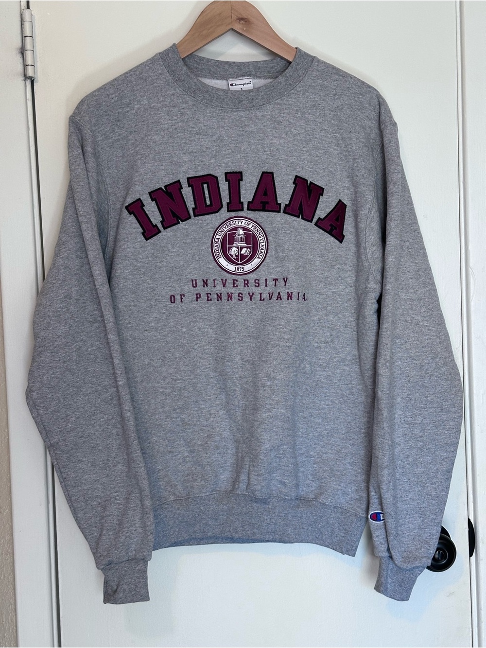 Champion Gray 'Indiana' University Sweatshirt Size S